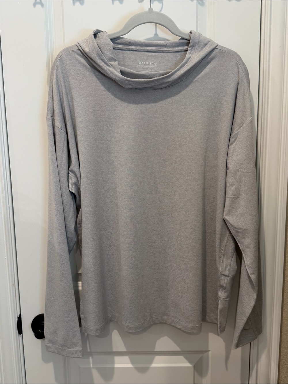 Athleta Uptempo Elevate Hoodie Sweatshirt Norwegian Gray